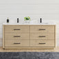Porto 72" Free-standing Double Bath Vanity in Aged Natural Oak