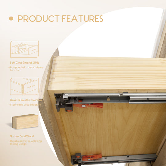 Issac Edwards 72" Free-standing Double Bath Vanity in Aged Natural Oak with Fish Maw White Quartz Stone Top and Mirror