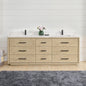 Porto 84" Free-standing Double Bath Vanity in Aged Natural Oak