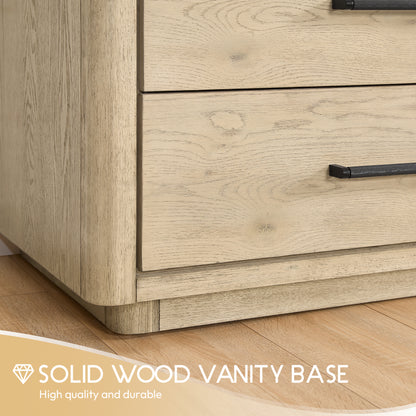 Porto 84" Free-standing Double Bath Vanity in Aged Natural Oak