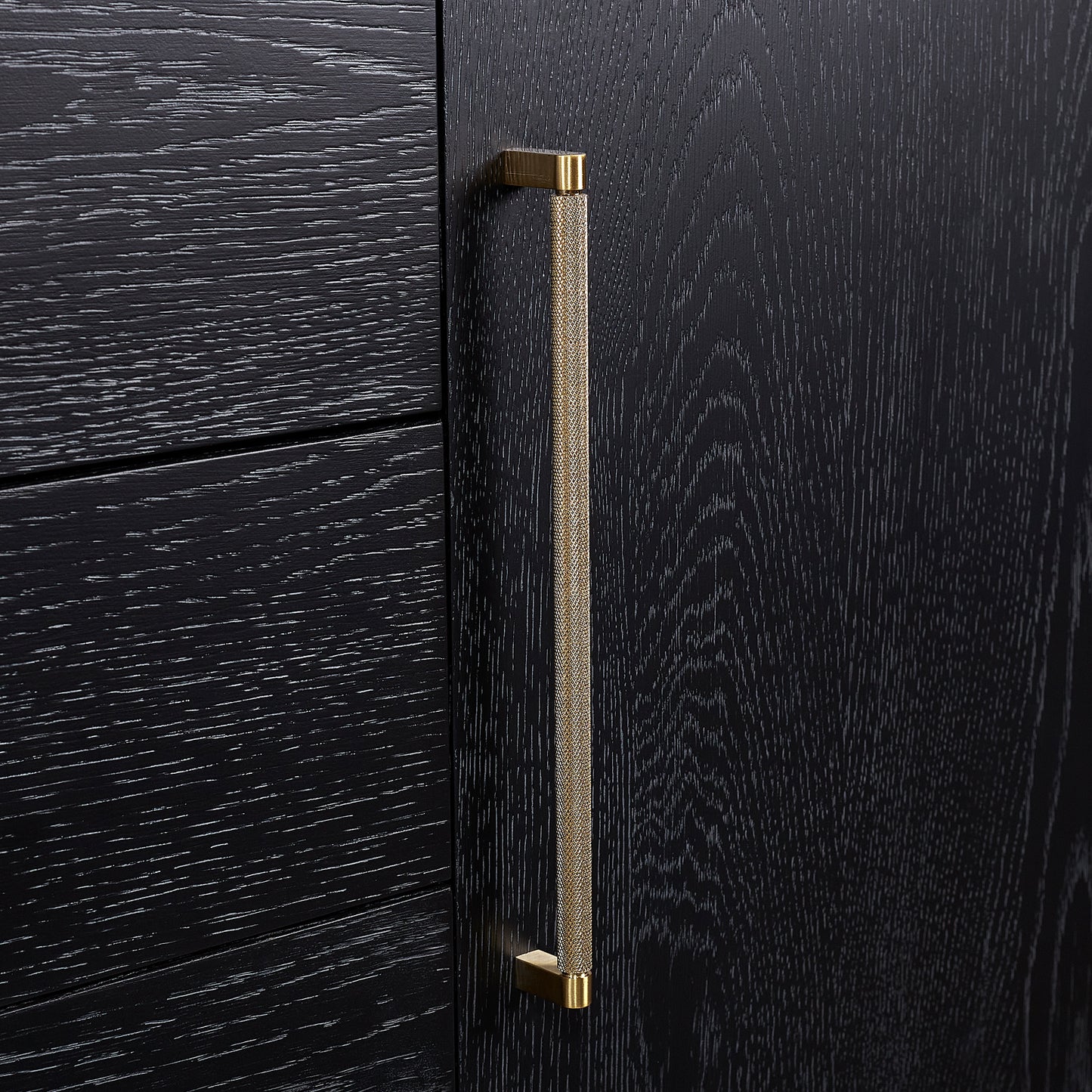 Gara 30" Free-standing Single Bath Vanity in Fir Wood Black with White Grain Composite Stone Top