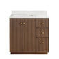 Oza 36" Free-standing Single Bath Vanity in Aged Dark Brown Oak
