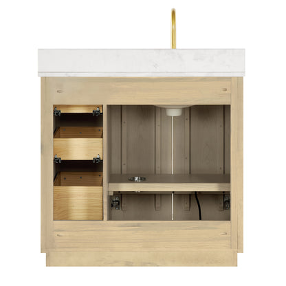 Oza 36" Free-standing Single Bath Vanity in Aged Natural Oak
