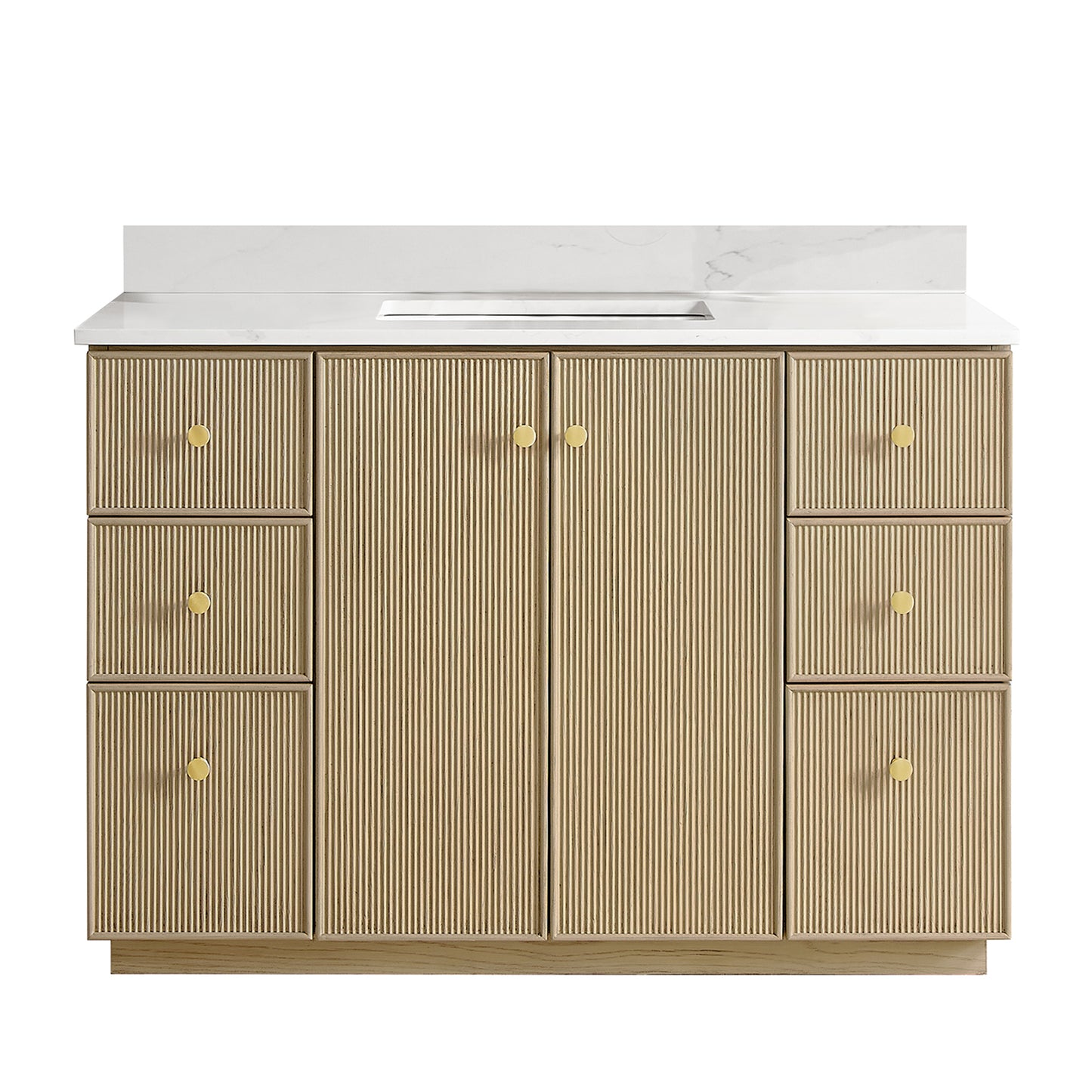 Oza 48" Free-standing Single Bath Vanity in Aged Natural Oak