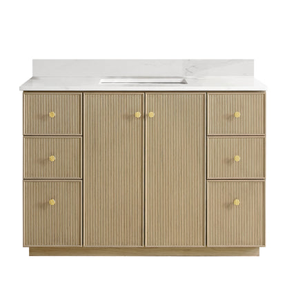 Oza 48" Free-standing Single Bath Vanity in Aged Natural Oak