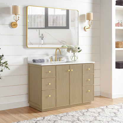 Oza 48" Free-standing Single Bath Vanity in Aged Natural Oak