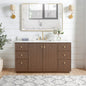 Oza 60" Free-standing Single Bath Vanity in Aged Dark Brown Oak
