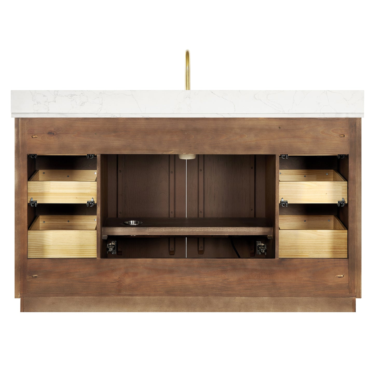 Oza 60" Free-standing Single Bath Vanity in Aged Dark Brown Oak