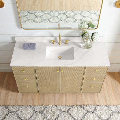 Oza 60" Free-standing Single Bath Vanity in Aged Natural Oak