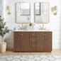 Oza 60M" Free-standing Double Bath Vanity in Aged Dark Brown Oak