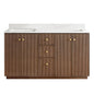 Oza 60M" Free-standing Double Bath Vanity in Aged Dark Brown Oak