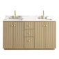 Oza 60M" Free-standing Double Bath Vanity in Aged Natural Oak