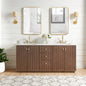 Oza 72" Free-standing Double Bath Vanity in Aged Dark Brown Oak