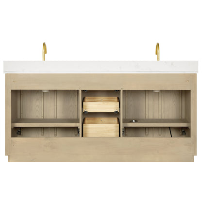 Oza 72" Free-standing Double Bath Vanity in Aged Natural Oak