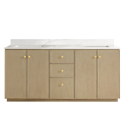 Oza 72" Free-standing Double Bath Vanity in Aged Natural Oak