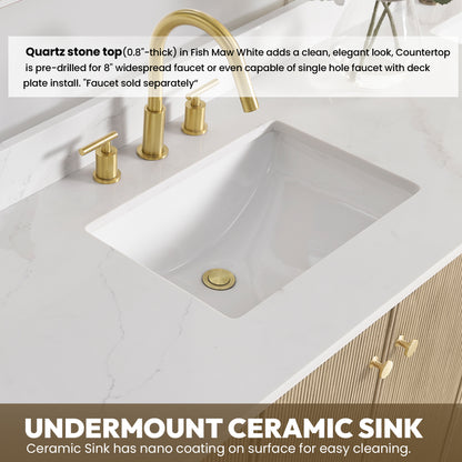 Oza 72" Free-standing Double Bath Vanity in Aged Natural Oak