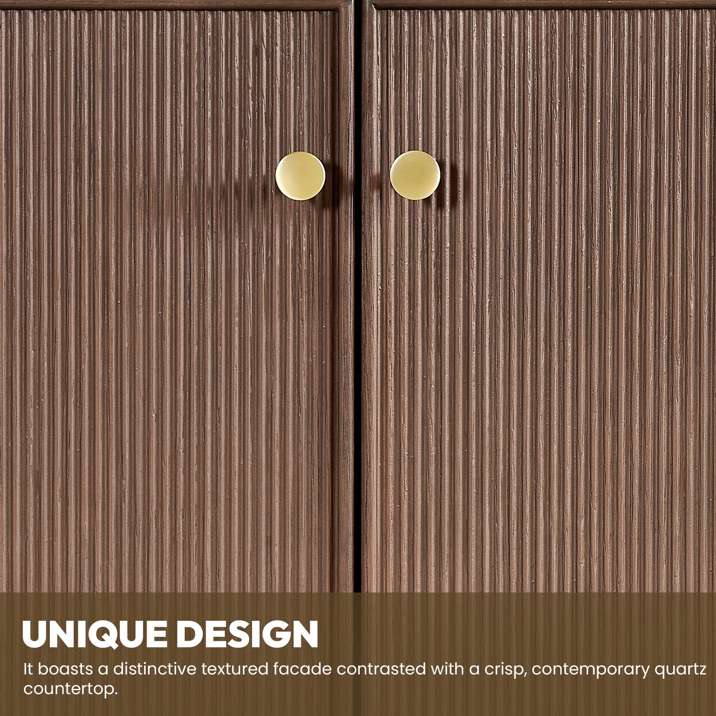 Oza 84" Free-standing Double Bath Vanity in Aged Dark Brown Oak