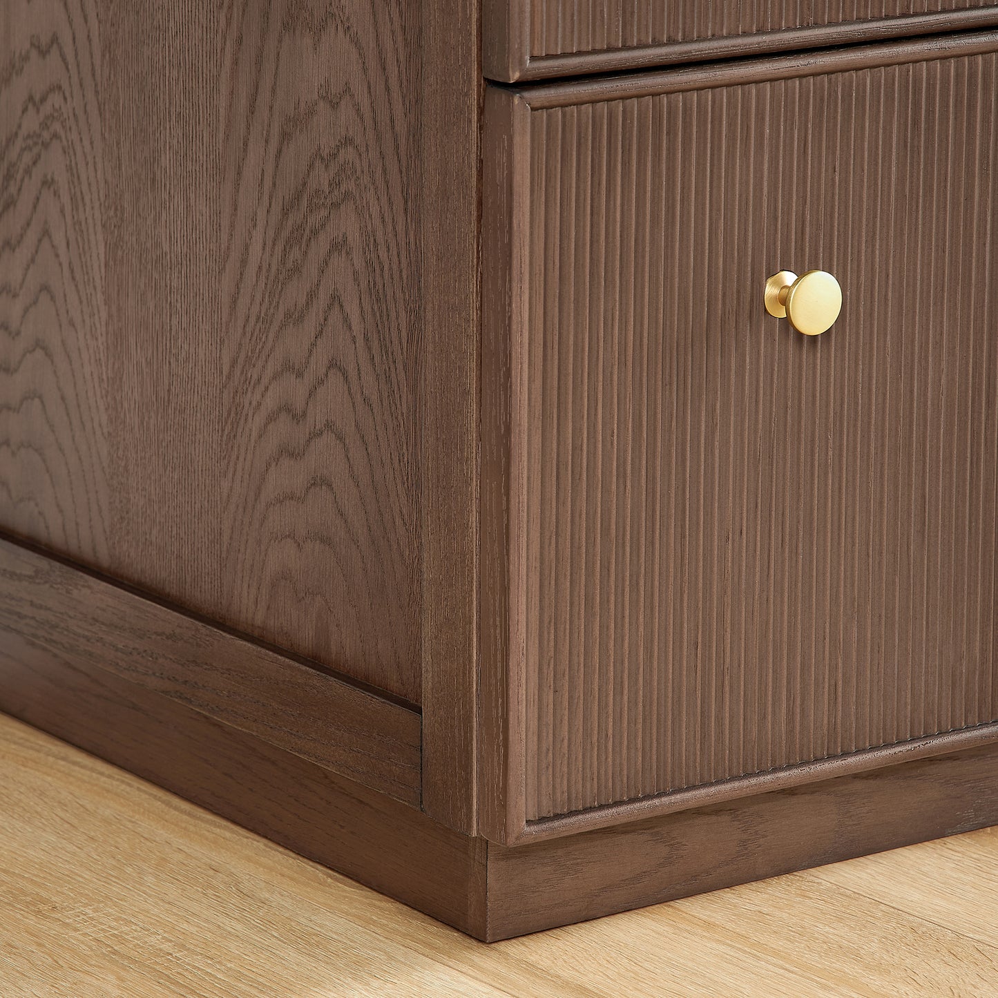 Oza 84" Free-standing Double Bath Vanity in Aged Dark Brown Oak
