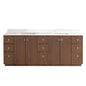 Oza 84" Free-standing Double Bath Vanity in Aged Dark Brown Oak