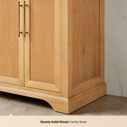 Tokyo 36" Single Bath Vanity in Oak Natural Brown