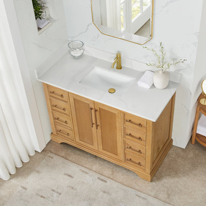 Tokyo 48" Single Bath Vanity in Oak Natural Brown