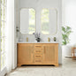 Tokyo 60" Double Bath Vanity in Oak Natural Brown