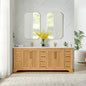Tokyo 84" Double Bath Vanity in Oak Natural Brown