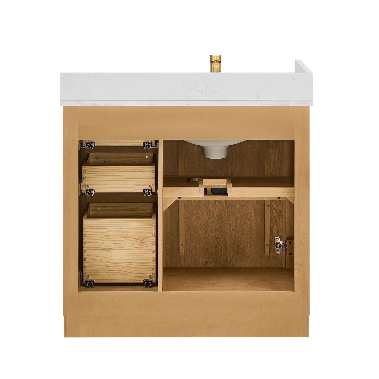 Jakarta 36" Freestanding Single Bath Vanity in Oak Natural Brown