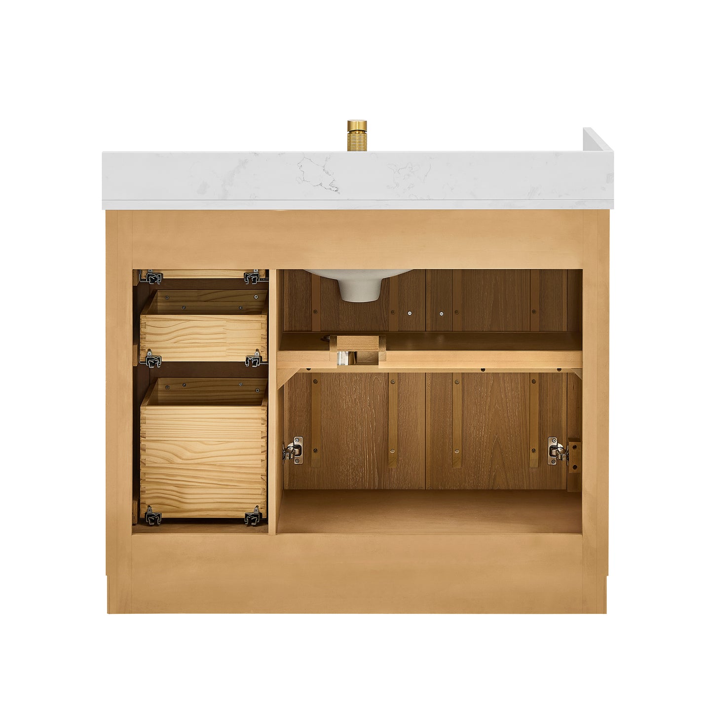 Jakarta 42" Freestanding Single Bath Vanity in Oak Natural Brown