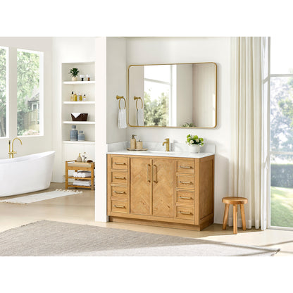 Jakarta 48" Freestanding Single Bath Vanity in Oak Natural Brown
