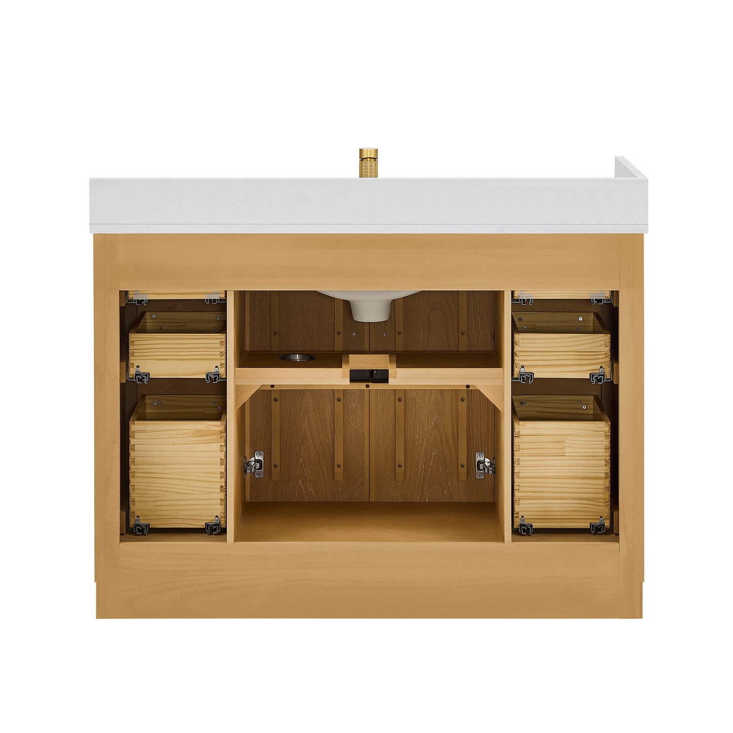 Jakarta 48" Freestanding Single Bath Vanity in Oak Natural Brown
