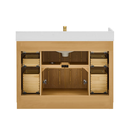 Jakarta 48" Freestanding Single Bath Vanity in Oak Natural Brown