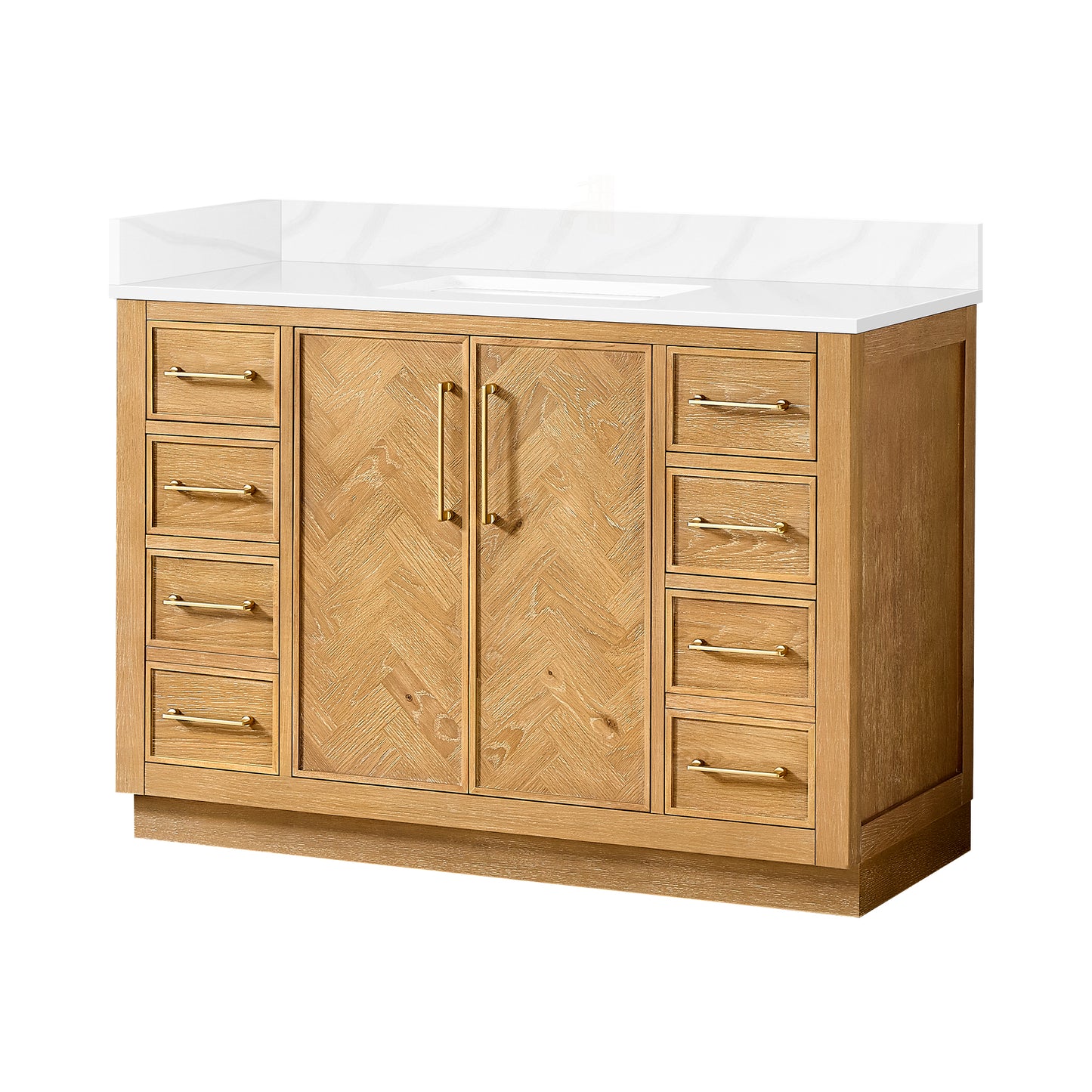 Jakarta 48" Freestanding Single Bath Vanity in Oak Natural Brown
