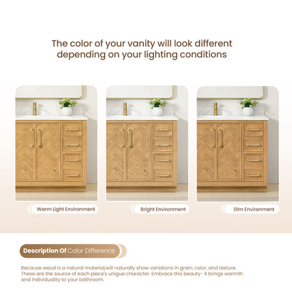 Jakarta 60" Freestanding Single Bath Vanity in Oak Natural Brown