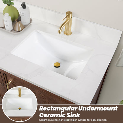 Jakarta 72" Freestanding Double Bath Vanity in Aged Dark Brown Oak with Silk White Quartz Stone Top
