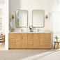 Jakarta 84" Freestanding Double Bath Vanity in Oak Natural Brown