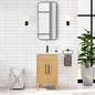Delhi 20" Free-standing Single Bath Vanity in Washed Ash Grey with Drop-In White Ceramic Basin Top