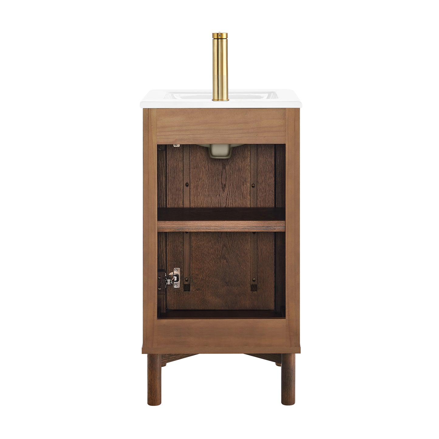 Mumbai 18" Single Bath Vanity in Aged Dark Brown Oak