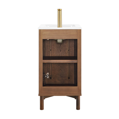 Mumbai 18" Single Bath Vanity in Aged Dark Brown Oak