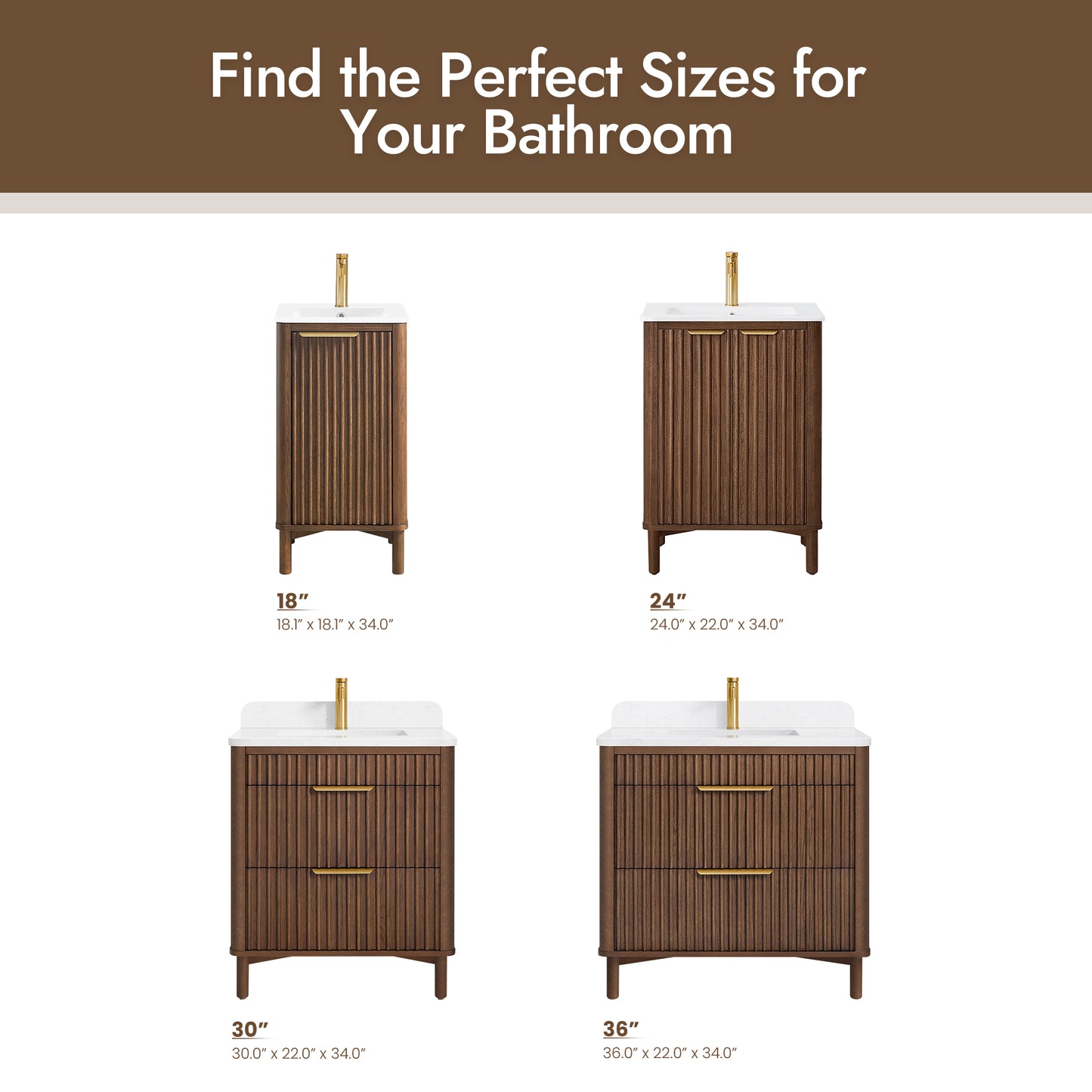 Mumbai 18" Single Bath Vanity in Aged Dark Brown Oak