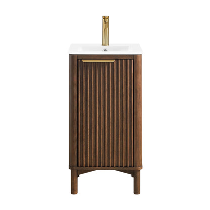 Mumbai 18" Single Bath Vanity in Aged Dark Brown Oak