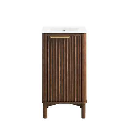 Mumbai 18" Single Bath Vanity in Aged Dark Brown Oak