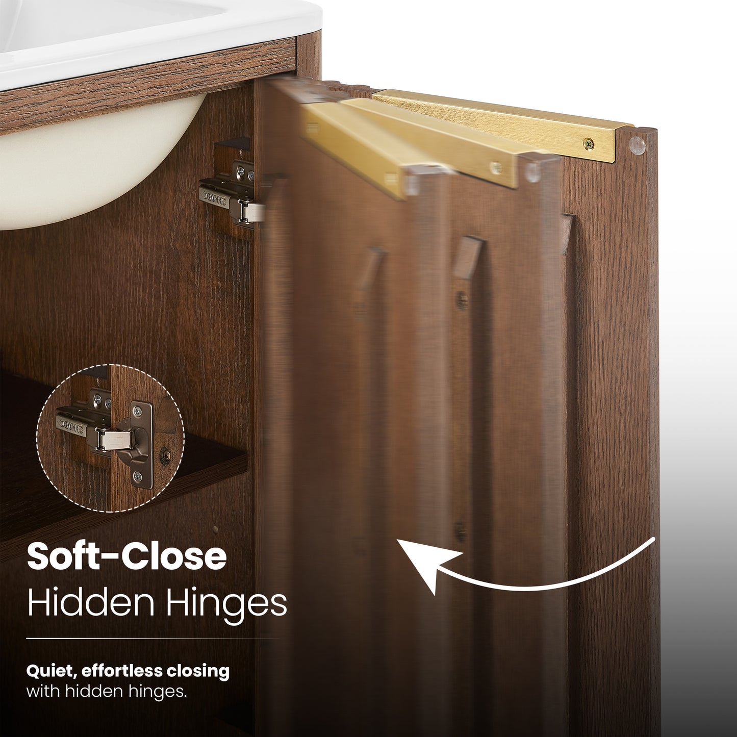 Mumbai 18" Single Bath Vanity in Aged Dark Brown Oak
