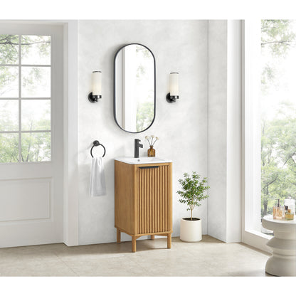 Mumbai 18" Single Bath Vanity in Oak Weathering Light Brown