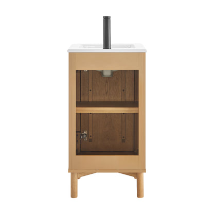 Mumbai 18" Single Bath Vanity in Oak Weathering Light Brown