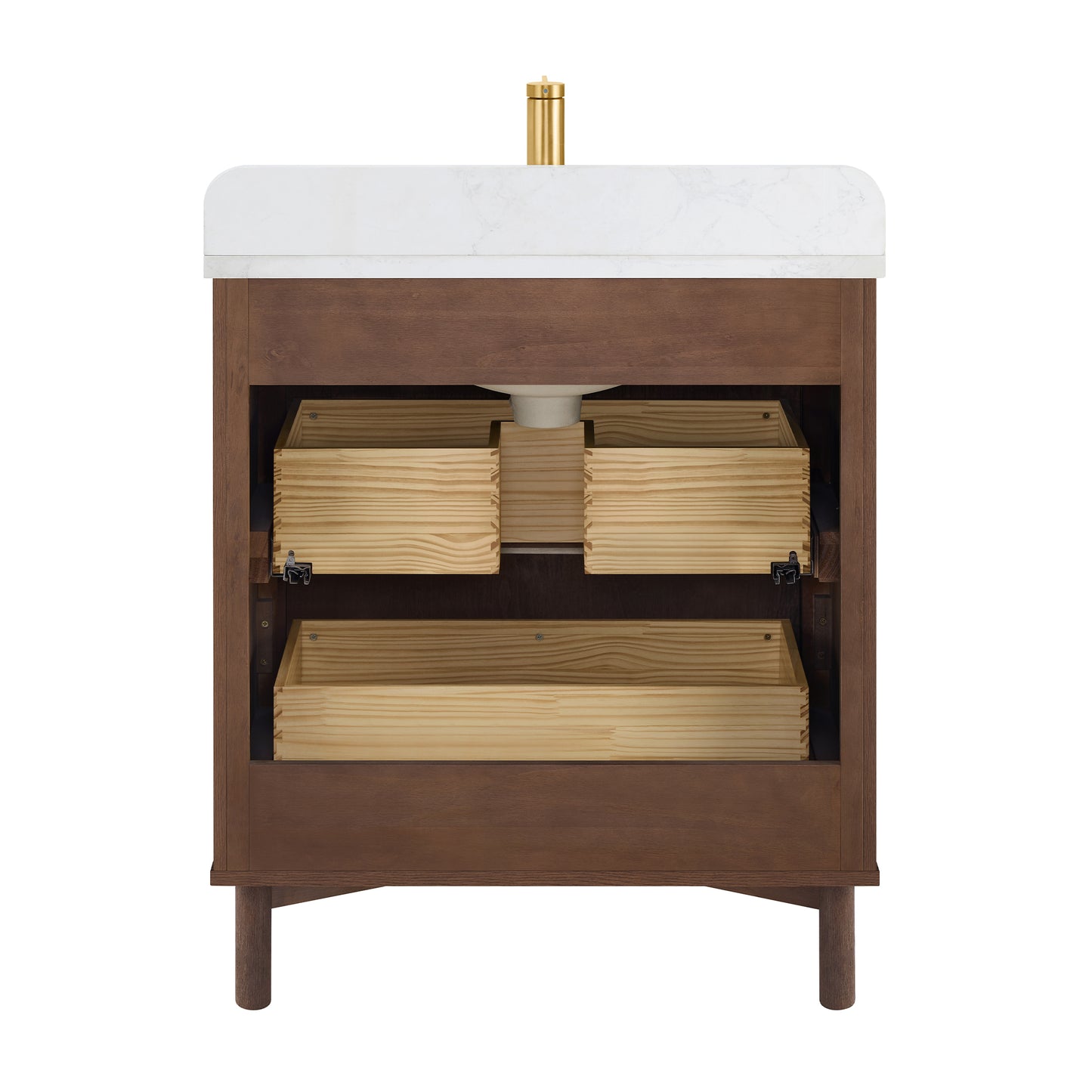 Mumbai 30" Single Sink Bath Vanity in Aged Dark Brown Oak