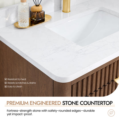 Mumbai 30" Single Sink Bath Vanity in Aged Dark Brown Oak