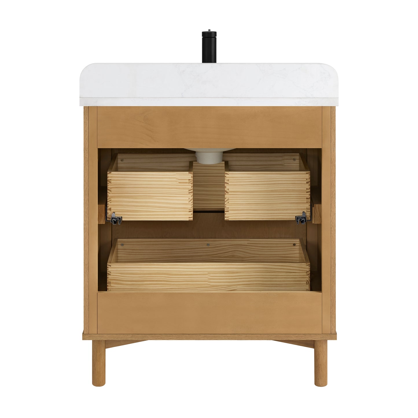 Mumbai 30" Single Sink Bath Vanity in Oak Weathering Light Brown