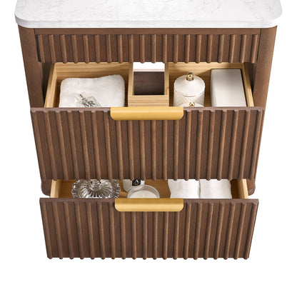 Mumbai 36" Single Sink Bath Vanity in Aged Dark Brown Oak