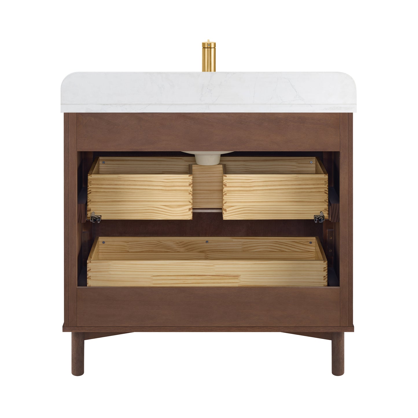 Mumbai 36" Single Sink Bath Vanity in Aged Dark Brown Oak